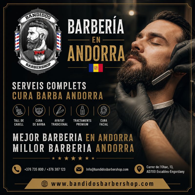 Mejor Barbería en Andorra para Cortes y Barba | Bandidos Barbershop